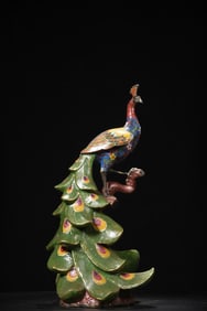 An Exquisite Cloisonne Peacock Ornament