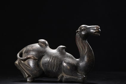 An Exquisite Gilt Bronze Camel Ornament