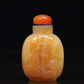 An Exquisite Agate Figure Pattern Snuff Bottle
