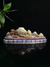 An Exquisite Shoushan Stone Landscape and Figure Pattern Seal