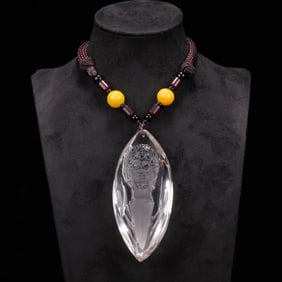 An Exquisite Crystal Statue of Mammon Pendant