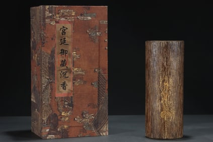 A Rare Eaglewood Ornament,with Statue of Avalokitesvara