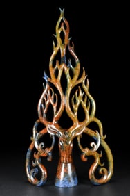 An Exquisite White Jade Deer Ornament