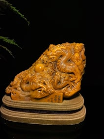 An Exquisite Tianhuang Stone Dragon Seal
