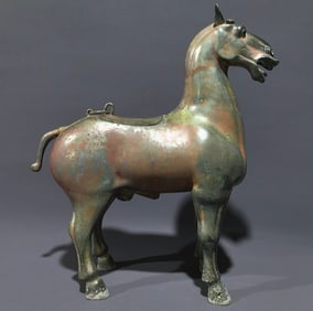 An Archaic Bronze Horse-Shaped Zun