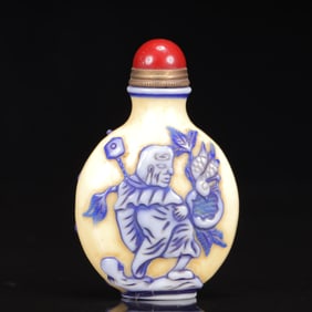 An Exquisite Glass Figure Pattern Snuff Bottle