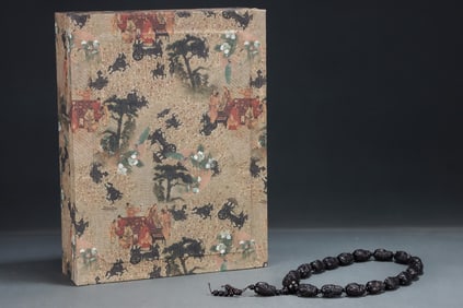 A Rare Eaglewood Bracelets,with Statue of Avalokitesvara Head