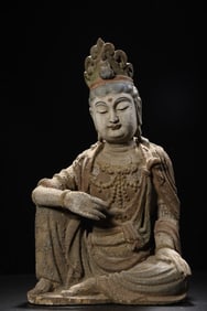 An Exquisite Camphor wood Statue of Avalokitesvara