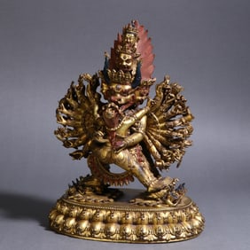 A Exquisite Gilt Bronze Vajra Buddha Statue