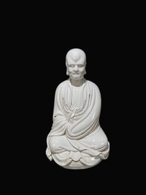 A Exquisite BDehua Kiln Statue of Arhat Ornament