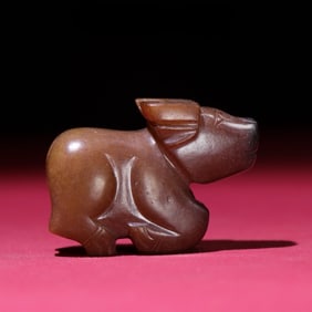 A Rare Hetian Jade Buffalo