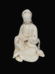 A Exquisite BDehua Kiln Statue of Avalokitesvara Ornament