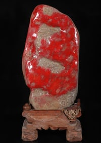 A Exquisite Chicken Blood Stone Ornament