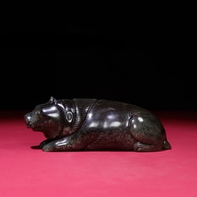 A Rare Black Jade Bear