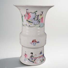 Famille-Rose Figure Story Pattern Vase