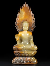 Hetian Jade Buddha Statue