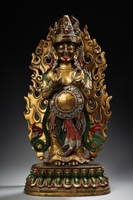 A Exquisite Gilt Bronze Statue of Vajra Ornament
