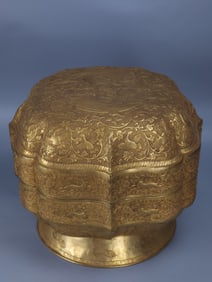 Gilt Bronze Auspicious Beast Pattern Box