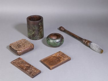 A Exquisite Eaglewood Six Treasures of Study