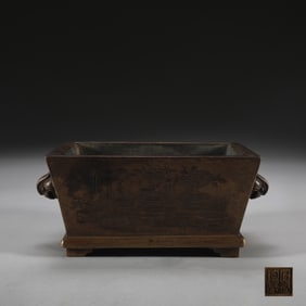 Bronze Body Bo Gu Pattern Chicken-Ears Censer