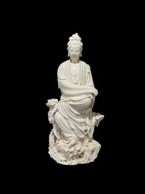 A Exquisite BDehua Kiln Statue of Avalokitesvara Ornament