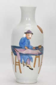 Enamel Figure Pattern Vase