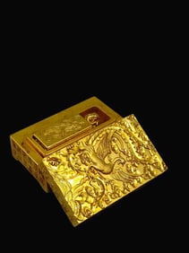A Rare Gilt Bronze Phoenix Seal