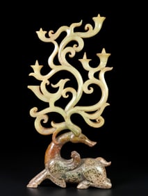 Hetian Jade Deer Ornament