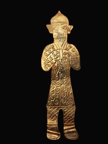 A Rare Gilt Bronze Gold Foil