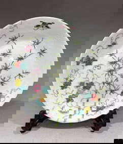 Famille-Rose Flower and Fruit Pattern Plate