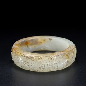 Hetian Jade Figure Pattern Bracelet