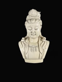 A Exquisite BDehua Kiln Statue of Avalokitesvara Head Ornament