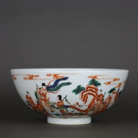 Iron-Red Figures Pattern Bowl