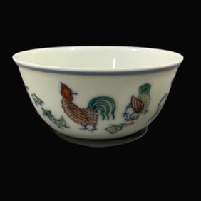 A Exquisite Doucai Chicken Cup
