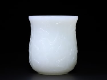 A Rare Hetian Jade Cup