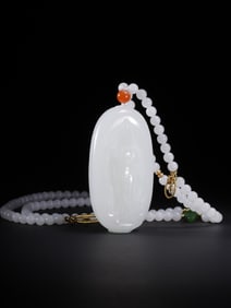 Hetian Jade Statue of Avalokitesvara Pendant