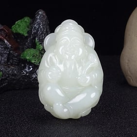 A Exquisite Hotan Jade Figures Handheld Ornament