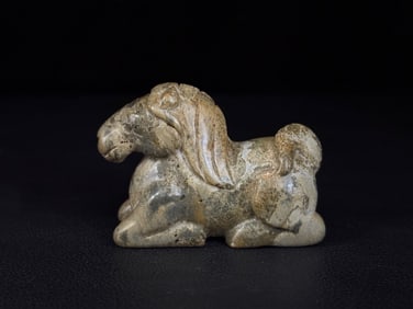 An Exquisite White Jade Horse Ornament
