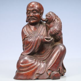 An Exquisite Eaglewood Statue of Arhat