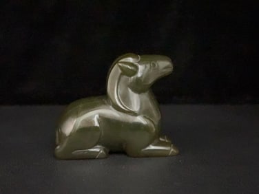 An Exquisite White Jade Sheep Ornament