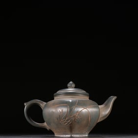 An Exquisite Purple Sands Flower Pattern Teapot