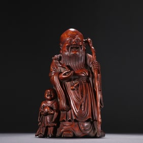 An Exquisite Boxwood Figure Ornament