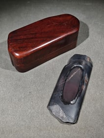 An Exquisite with poem Inkstone