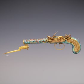 A Exquisite Cloisonne Dragon Pattern Pistol