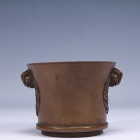 An Exquisite Bronze Double-Ears Censer