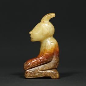 An Exquisite White Jade Figure Ornament