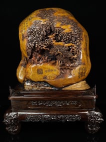 An Exquisite Tianhuang Stone Character and Story Pattern Ornament