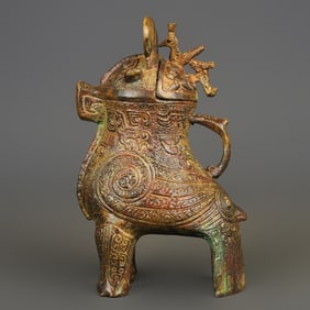 An Exquisite Bronze Bird-Shaped Censer