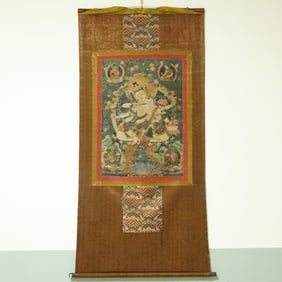 An Exquisite Brocade Painted Color Statue of Gautama’s Mother Tangka