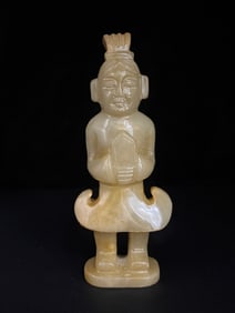 An Exquisite White Jade Figure Ornament